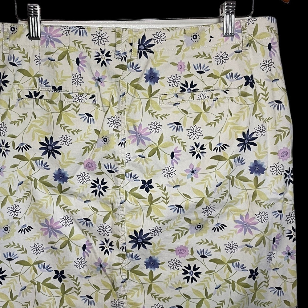J.Jill Live In Chino Women’s cotton floral Pencil Skirt - Picture 4 of 10